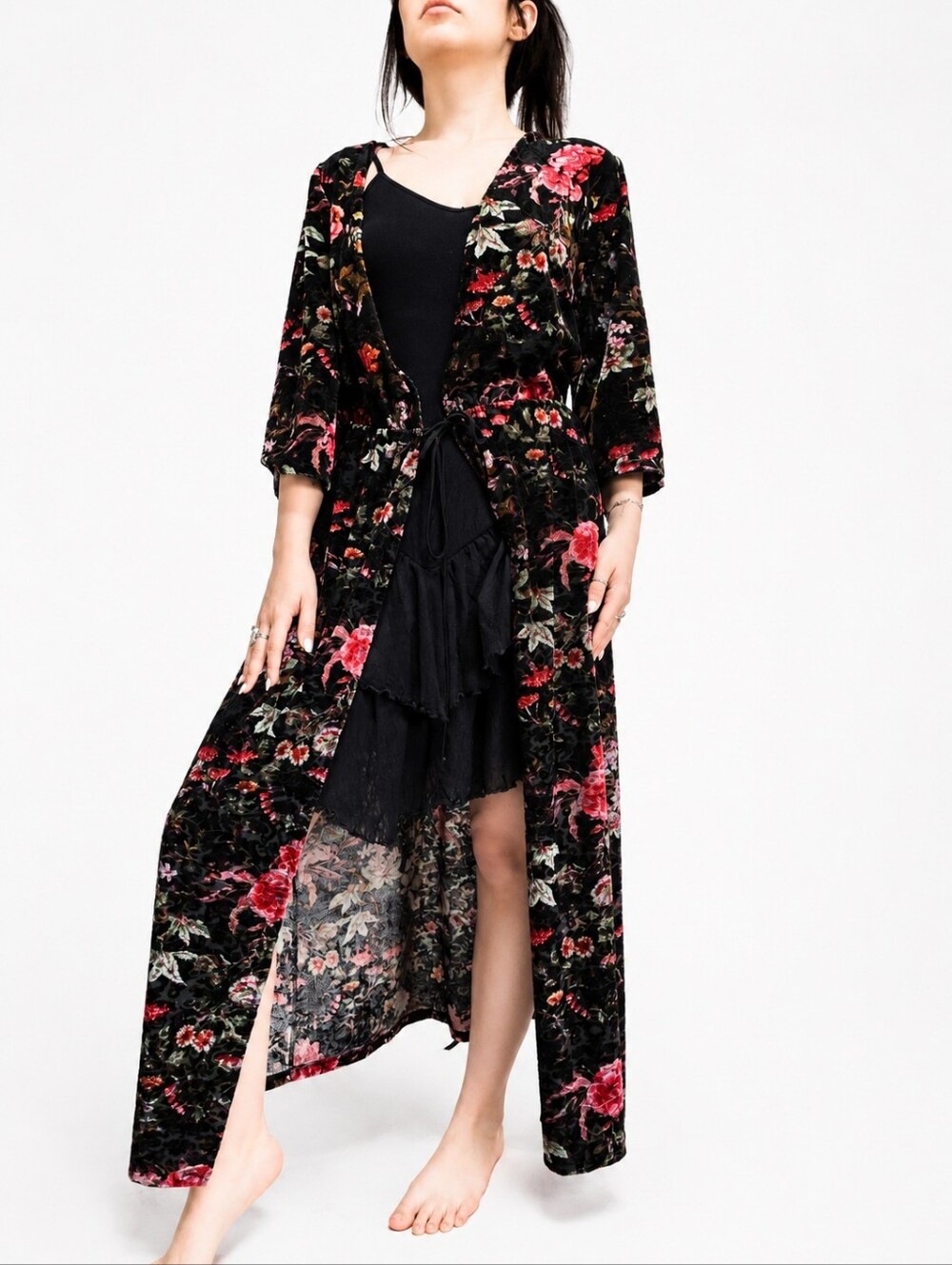 Boho Maxi Duster Cardigan Wrap Kimono
